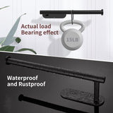 DEKAVA Paper Towel Holder Under Cabinet Wall Mount for Kitchen Towel, Self - Adhesive Bar, Rack, SUS304 Stainless Steel 13 inch (BlackA, 1) - Homesidy.com
