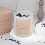 ava concept - Soy Candles with Crystals - Aromatherapy Scented Candle for Women - Lavender Vanilla Gift Set - Small Wax Melts - 3 Pack 3.5oz - Homesidy.com
