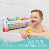 2 x Mesh Bath Toy Organizer 8 Ultra Strong Hooks – The Perfect Bathtub Toy Holder &amp; Bathroom or Shower Caddy – These Multi - use Net Bags Make Baby Bath Toy Storage Easy – For Kids &amp; Toddlers - Homesidy.com