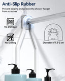 YASONIC Shower Caddy Hanging - Never Rust Shower Organizer - Aluminum Over The Head Caddy with 10 Hooks for Razor/Sponge - Rack with Soap Basket - Silver - Homesidy.com