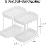 Ukeetap Multi - Purpose Pull - Out Storage Organizers, Under Sink/Cabinet Organizers and Storage for Bathroom &amp; Kitchen, Black, 12.8 Inches, 2 Packs - Homesidy.com