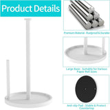 Paper Towel Holder Countertop, Standing Paper Roll Holder with Anti Slip Weighted Base, Stainless Steel Freestanding Paper Towel Holder for Kitchen, Black - Homesidy.com