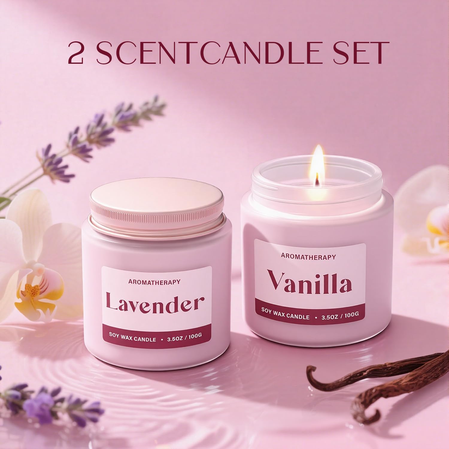 Waxcanpy Scented Candle Gift Set, Soy Candles for Women, Sleep Candles for Home Scented, 2 Pack Aromatherapy Candle for Relaxing, Sleep, Stress Relief &amp; Home Decor - Homesidy.com