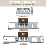 Premium Bathtub Tray Caddy, Expandable Bath Tray, Unique House Warming Gifts, New Home, Anniversary and Wedding Gifts for Couple, Bridal Shower Gift for Women - Homesidy.com