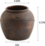 Rustic Vases for Home Decor. Ceramic Vase for Dining Table Decor. Terracotta Decorative Vase 6.1IN. ZSHLXM - Homesidy.com