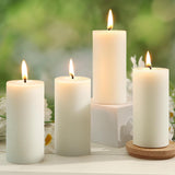 Natural Beeswax Pillar Candles,100% Pure Beeswax Candles - 258 Hours Long Burning,Off - White Unscented Bees Wax Candles for Home,Prayer,Dripless Smokeless Organic Pillar Candles Bulk - 2x4in - 6 Pack - Homesidy.com
