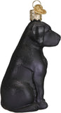 Old World Christmas Black Labrador Dog Collection Glass Blown Ornaments for Christmas Tree 3.75 x 1.5 - Homesidy.com