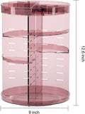 Rotating Makeup Organizer, DIY 8 Adjustable Layers Spinning Skincare Organizer, Cosmetic Display Case with Brush Holder Perfume Tray, Multi - Function Storage Carousel for Vanity Bathroom Countertop - Homesidy.com