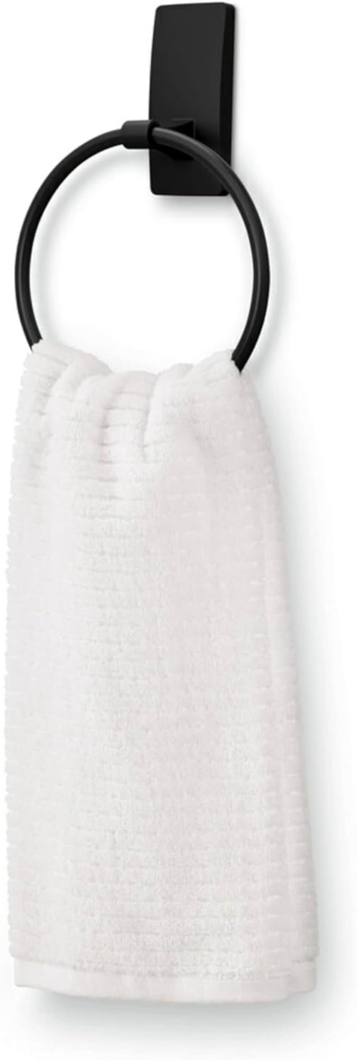 Command Hand Towel Holder Satin Nickel with Water Resistant Command Strips, Rust Resistant Bathroom Organizer, Holds up to 5 lbs, Large - Homesidy.com