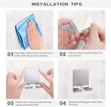 Razor Holder Shaver Hook Hanger Stand(2 Pack)Self Adhesive Stainless Steel Heavy Duty Utility Storage Hook,Shower Hook for Razor,Bathroom Kitchen Organizer for Plug Robe Towel Loofah Bathrobe Coat - Homesidy.com