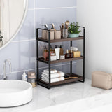 HNRLOY Bathroom Counter Organizer,Bathroom Countertop Organizer,Counter Shelf,Countertop Storage,Organization and Storage,Makeup Shelf,Sink Caddy(Brown 3 Tier) - Homesidy.com