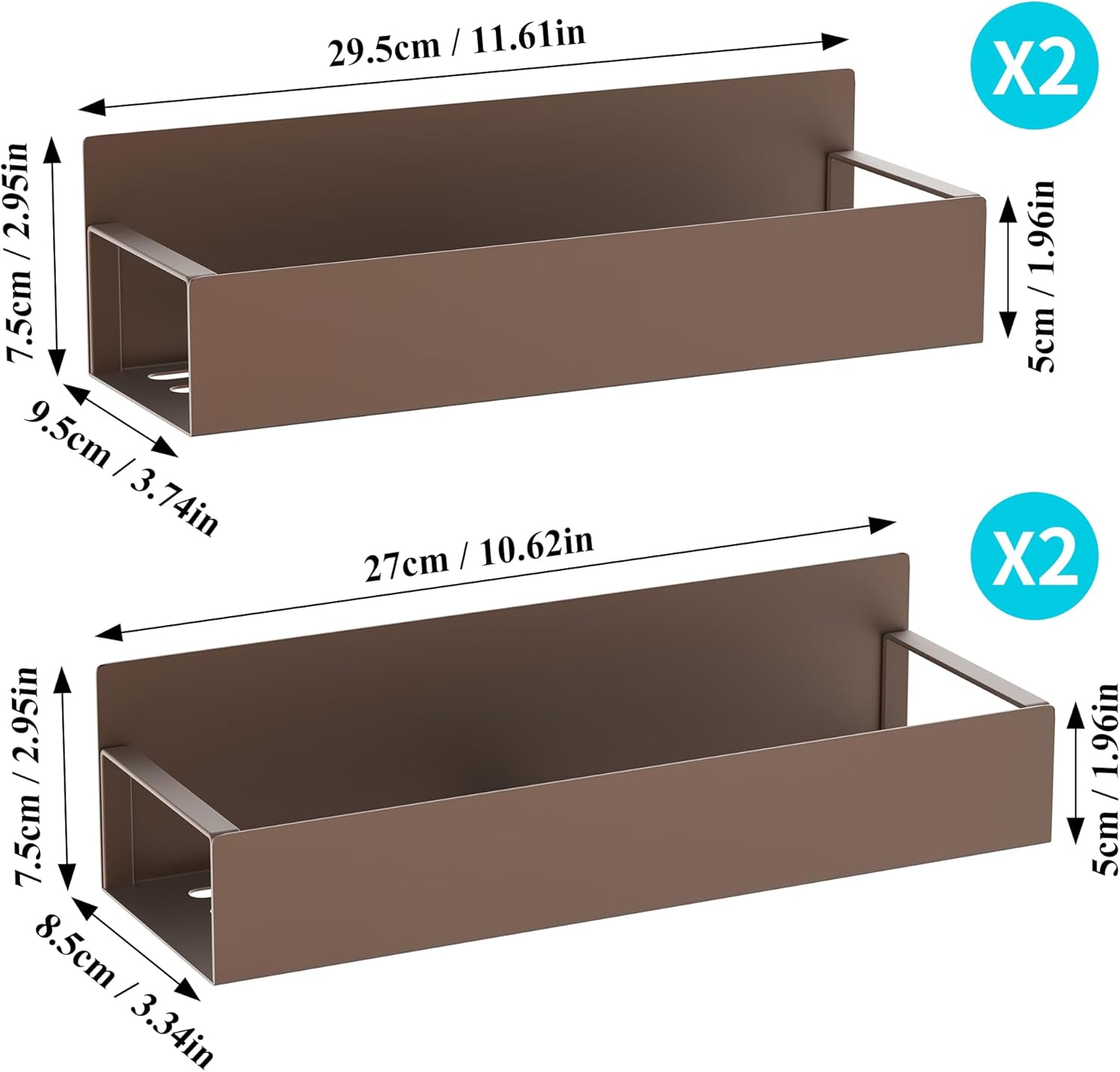 HuggieGems Metal 4 Pack Magnetic Spice Storage Rack Organizer for Refrigerator and Oven, Black Fridge Organizers and Storage - Homesidy.com