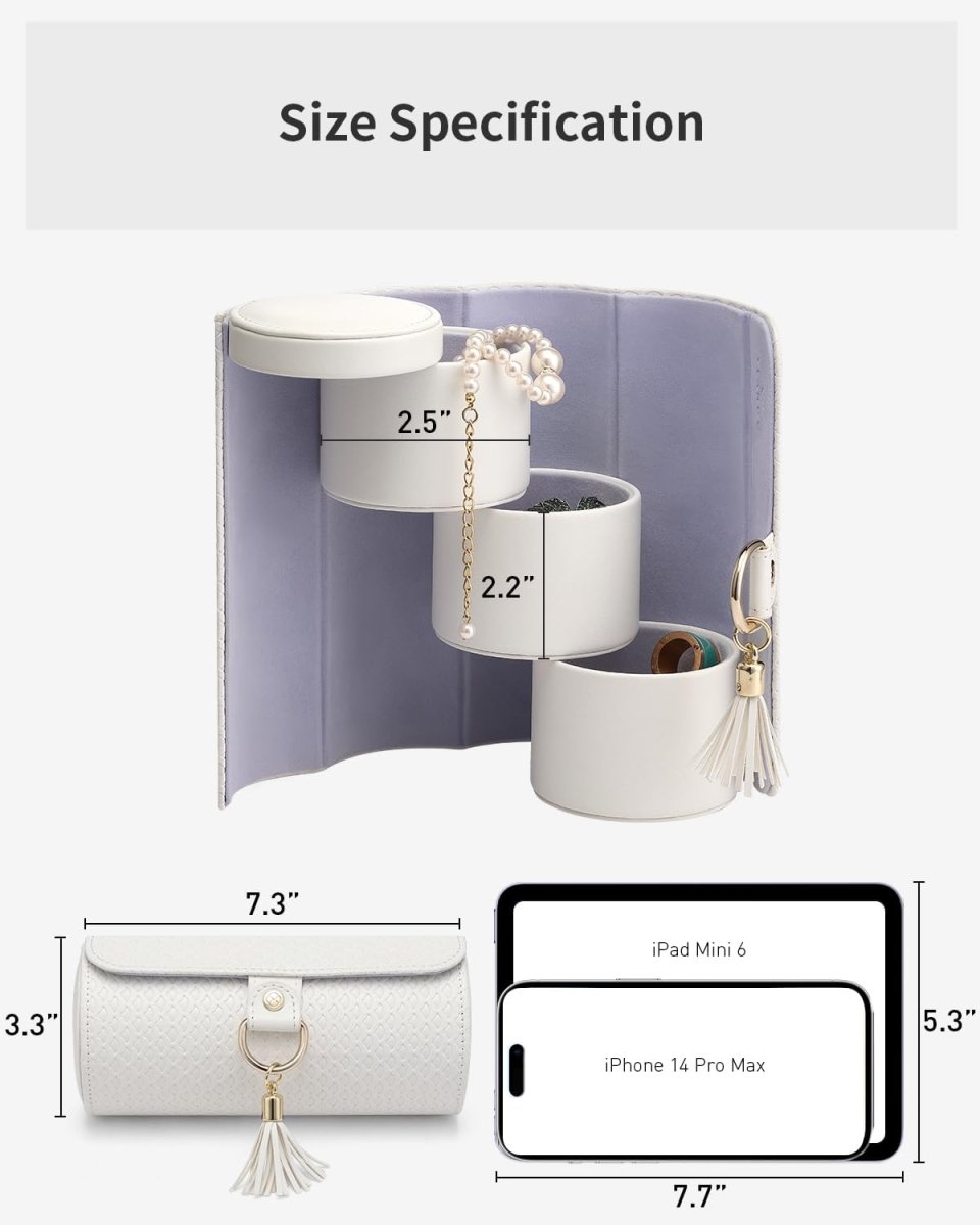 Vlando Travel Jewelry Case for Women, Travel Essential, Travel Must Haves Jewelry Travel Organizer for Girls, Christmas Gifts for Travelers Couples Mom Friends - Black - Homesidy.com