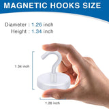 LOVIMAG Magnetic Hooks, 12 Pack 30lbs Magnet Hook 2025 Cruise Cabin Ship Essentials Heavy Duty Strong Magnets Refrigerator Fridge Hanging for Classroom Beach Vacation Kitchen Grills Home (Black) - Homesidy.com