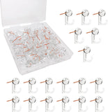 50 PCS Push Pin Hooks, Plastic Heads Cork Board Hooks Decorative Thumb Tacks Hook for Photo Wall, Bulletin Board, Home Wall, Home Office School Supplies (Black and Clear) - Homesidy.com