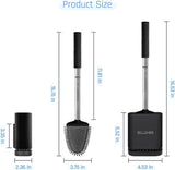 Sellemer Toilet Brush and Holder Set - Flexible Toilet Bowl Brush Head with Silicone Bristles, Compact Size for Storage and Organization, Ventilation Slots Base (1 Pack, Silver) - Homesidy.com