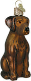 Old World Christmas Black Labrador Dog Collection Glass Blown Ornaments for Christmas Tree 3.75 x 1.5 - Homesidy.com
