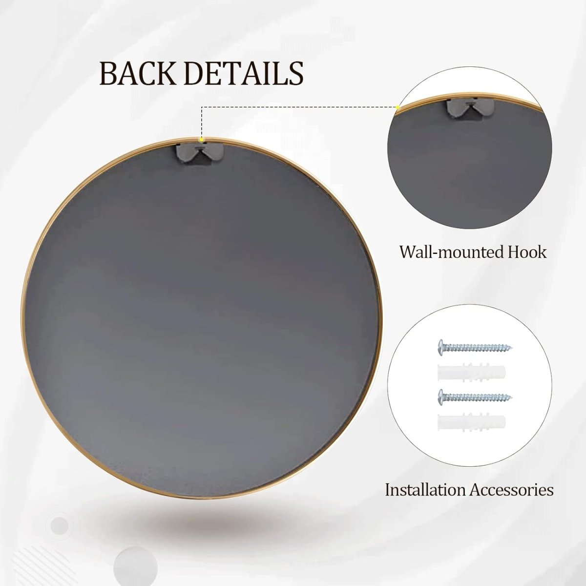 HARRITPURE Round Mirror 30 Black Wall Mounted Circle Mirrors Vanity Mirror with Brushed Aluminum Alloy Frame Modern Decoration for Bathroom, Living Room, Vanity, Bedroom, Entryway - Homesidy.com