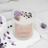 ava concept - Soy Candles with Crystals - Aromatherapy Scented Candle for Women - Lavender Vanilla Gift Set - Small Wax Melts - 3 Pack 3.5oz - Homesidy.com