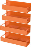 HuggieGems Metal 4 Pack Magnetic Spice Storage Rack Organizer for Refrigerator and Oven, Black Fridge Organizers and Storage - Homesidy.com