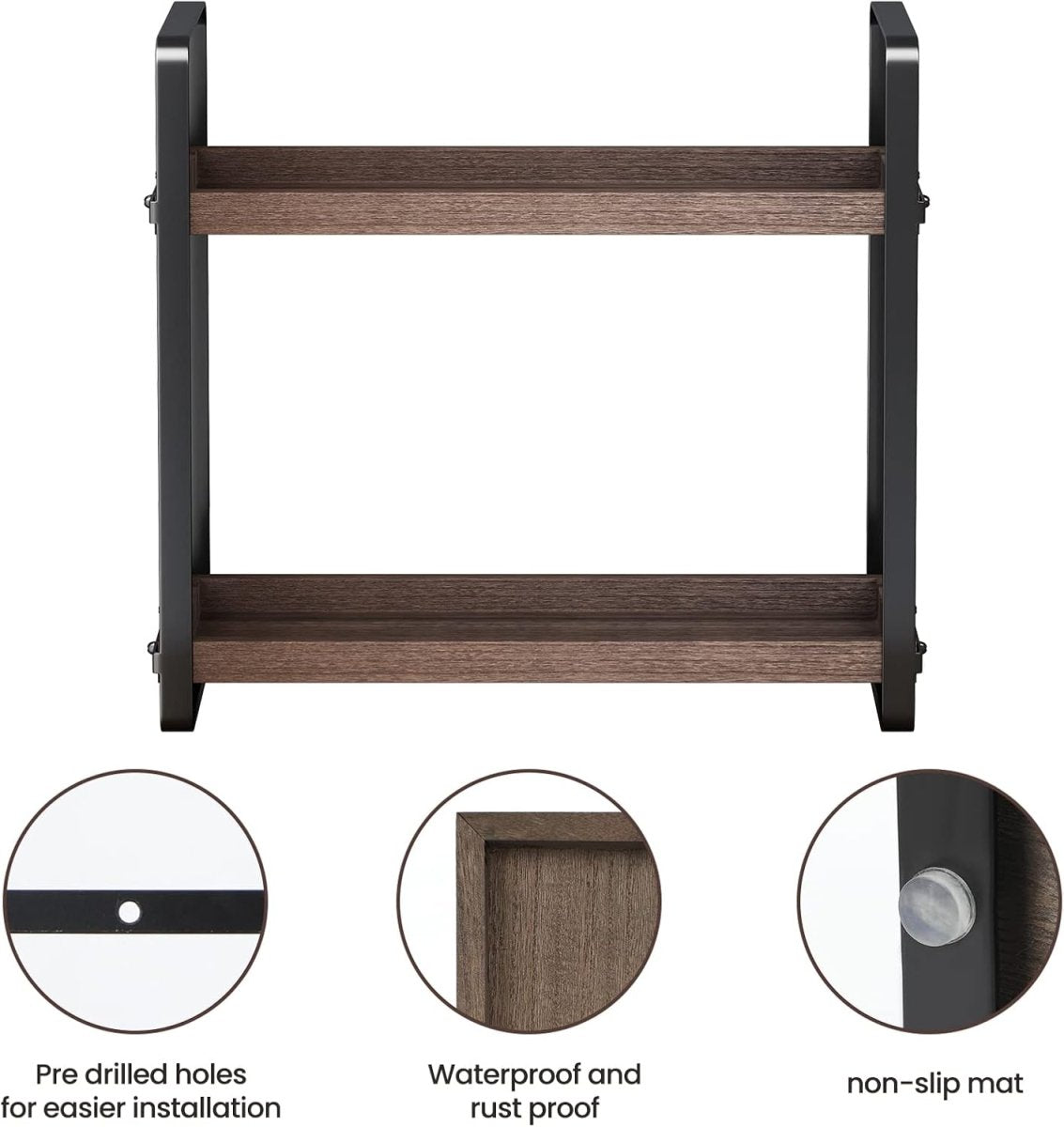 HNRLOY Bathroom Counter Organizer,Bathroom Countertop Organizer,Counter Shelf,Countertop Storage,Organization and Storage,Makeup Shelf,Sink Caddy(Brown 3 Tier) - Homesidy.com