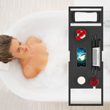 Premium Bamboo Bathtub Tray Caddy - Bath Tub Tray Table for Bathtub - Bath Caddy Tray for Bathtub, Expandable Size, Fits Most Bath Tubs - Homesidy.com