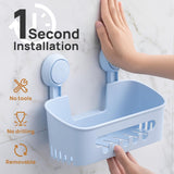 LEVERLOC Shower Caddy Suction Cup, Shower Organizer Removable Bathroom Shelf, Storage Suction Powerful Max Hold 22lbs Bathroom Caddy Waterproof Holder, White - Homesidy.com