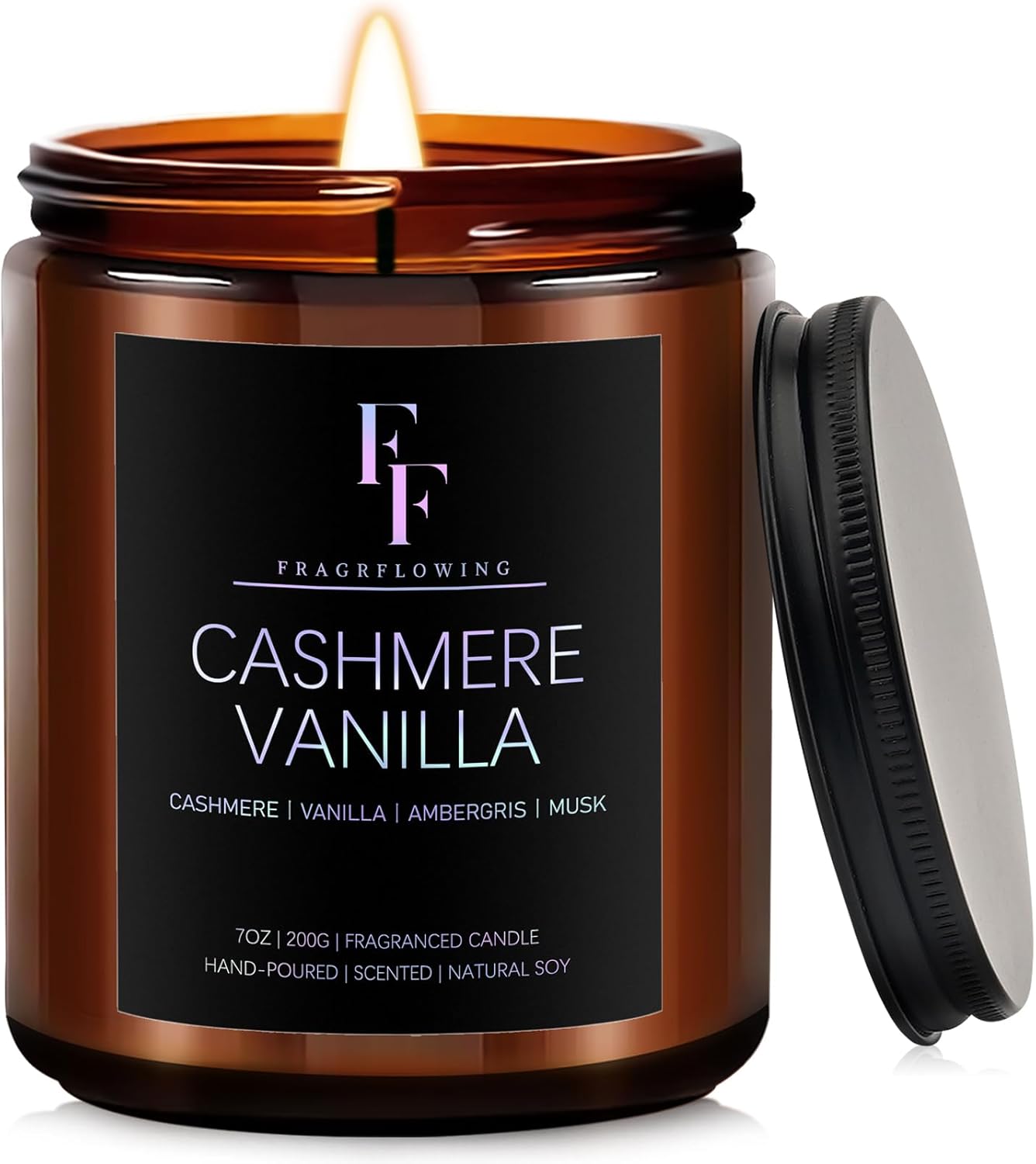 Eucalyptus &amp; Sage Scented Candles,Candles for Home Scented Aromatherapy Candles,Soy Wax Candle Gift for Women Men Amber Jar Candle, 7oz - Homesidy.com