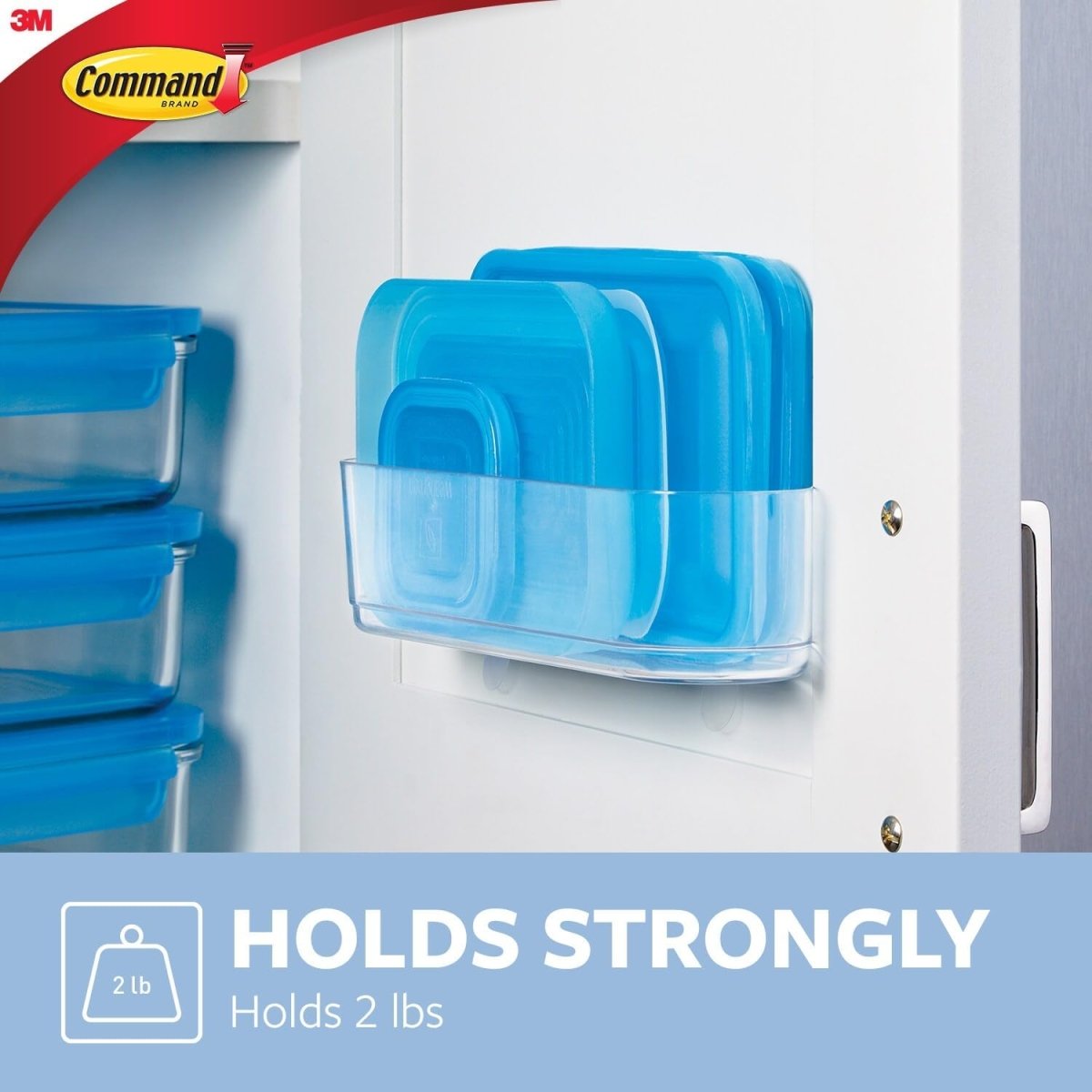 Command Large Caddy, Holds up to 4 lb, 8.6&34; x 3.1&34; x 3&34;, 1 Caddy with 4 Command Strips, Damage Free Organization Wall Mount to Cabinet, Kitchen, Pantry, Closet, or Under Sink - Homesidy.com