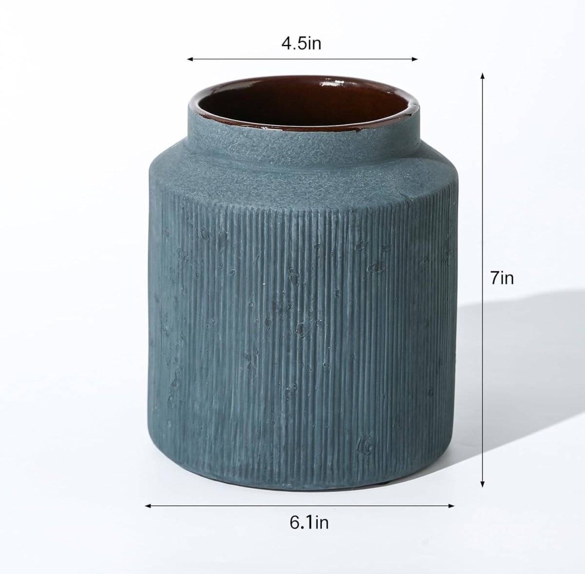 Rustic Vases for Home Decor. Ceramic Vase for Dining Table Decor. Terracotta Decorative Vase 6.1IN. ZSHLXM - Homesidy.com