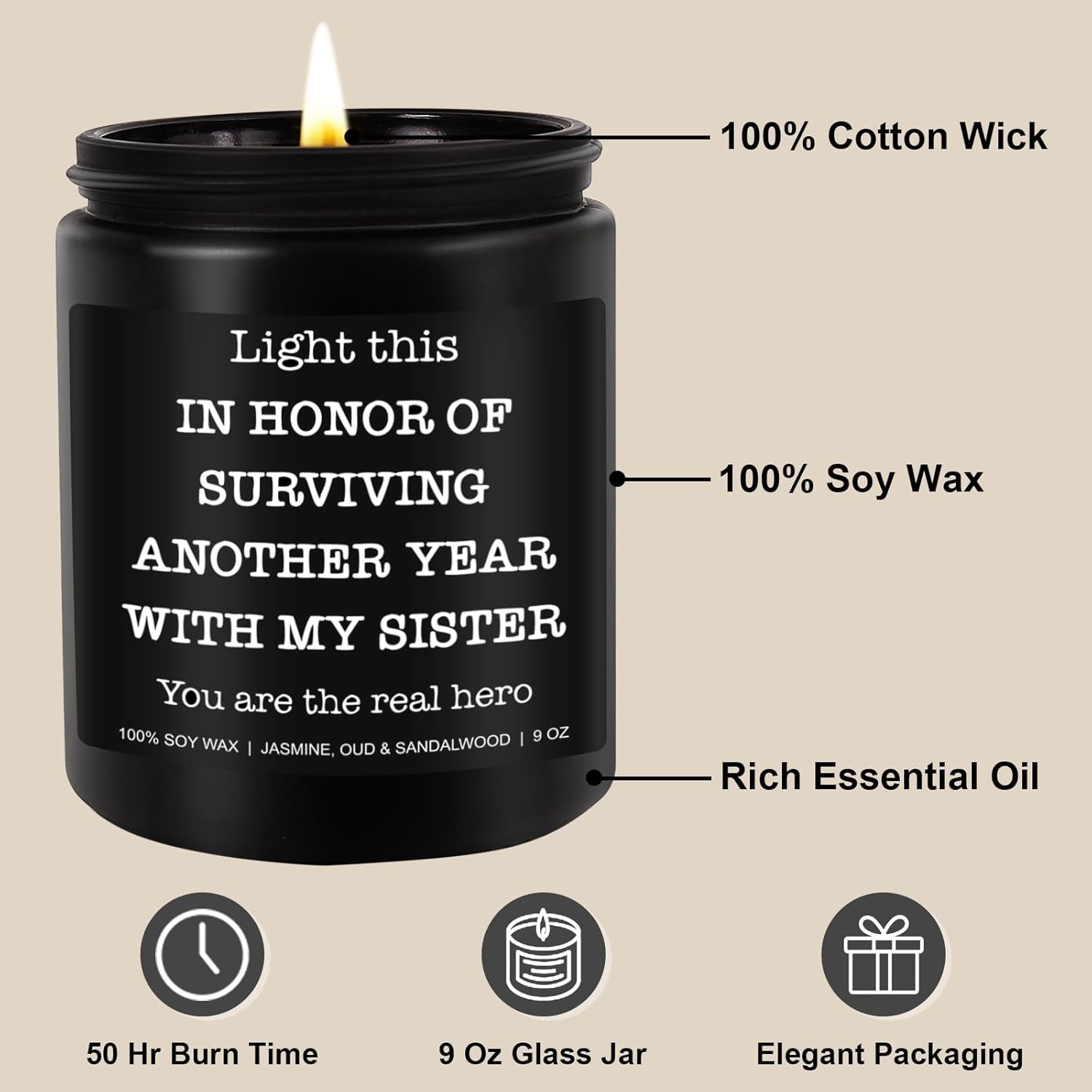 Younift Funny Scented Candle - Brother in Law Gifts, Christmas, Stocking Stuffers, Birthday, Cool Gifts for Brother in Law, Best BIL - 9 oz Jar Candle, Soy Wax - Homesidy.com