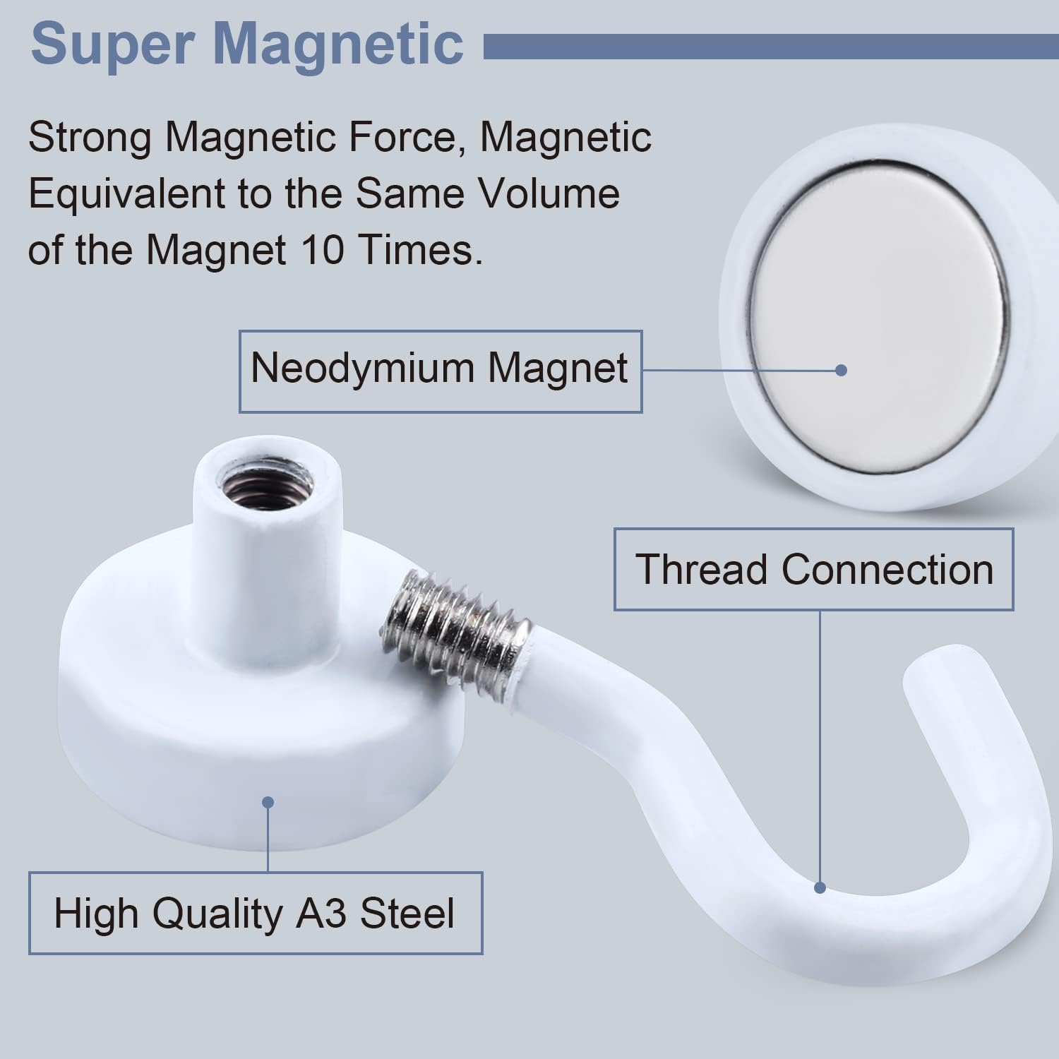 DIYMAG Magnetic Hooks, 30lbs Magnet Hook 2025 Cruise Cabin Ship Essentials Heavy Duty Strong Magnets Refrigerator Fridge Hanging for Classroom Beach Vacation Kitchen Grills Home 20 Pack (Silver) - Homesidy.com