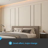 Art3d Pre - Cut Wall Molding Set of 6 pcs, Ready - to - Assemble Wainscoting Panels for Interior Wall Décor Living Room Bedroom Accent Wall - Installed with Glue, 3 Top 3 Bottom - Homesidy.com