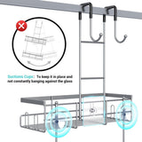 Aitatty Over the Door Shower Caddy Hanging: Black Rustproof Shower Organizer over the Door - No Drilling Bathroom Rack for Inside - Homesidy.com