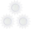 3 Pack Metal Mirrors for Wall Sunburst Wall Mirrors Home Décor Decorative Hanging Wall Art for Living Room Bedroom Entryway (Gold, Flower Sunburst) - Homesidy.com