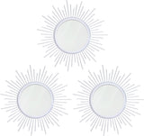 3 Pack Metal Mirrors for Wall Sunburst Wall Mirrors Home Décor Decorative Hanging Wall Art for Living Room Bedroom Entryway (Gold, Flower Sunburst) - Homesidy.com