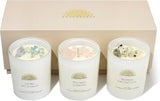 ava concept - Soy Candles with Crystals - Aromatherapy Scented Candle for Women - Lavender Vanilla Gift Set - Small Wax Melts - 3 Pack 3.5oz - Homesidy.com