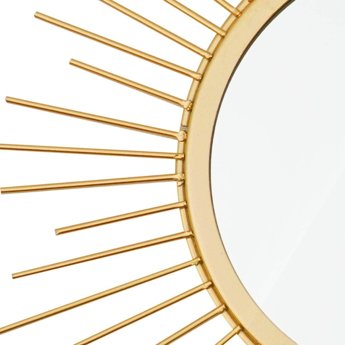 3 Pack Metal Mirrors for Wall Sunburst Wall Mirrors Home Décor Decorative Hanging Wall Art for Living Room Bedroom Entryway (Gold, Flower Sunburst) - Homesidy.com
