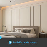 Art3d Pre - Cut Wall Molding Set of 6 pcs, Ready - to - Assemble Wainscoting Panels for Interior Wall Décor Living Room Bedroom Accent Wall - Installed with Glue, 3 Top 3 Bottom - Homesidy.com