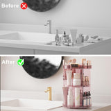 Rotating Makeup Organizer, DIY 8 Adjustable Layers Spinning Skincare Organizer, Cosmetic Display Case with Brush Holder Perfume Tray, Multi - Function Storage Carousel for Vanity Bathroom Countertop - Homesidy.com