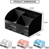 Makeup Organizer with Drawers, Cosmetic Storage for Dresser Vanity and Bathroom Countertop, Beauty Holder for Lipstick Brush, Skincare Organizer for Vanity, Cosmetic Display Case (White) - Homesidy.com