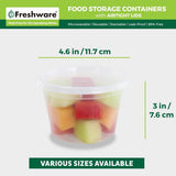 Freshware Food Storage Containers [36 Set] 16 oz Plastic Deli Containers with Lids, Slime, Soup, Meal Prep Containers | BPA Free | Stackable | Leakproof | Microwave/Dishwasher/Freezer Safe - Homesidy.com