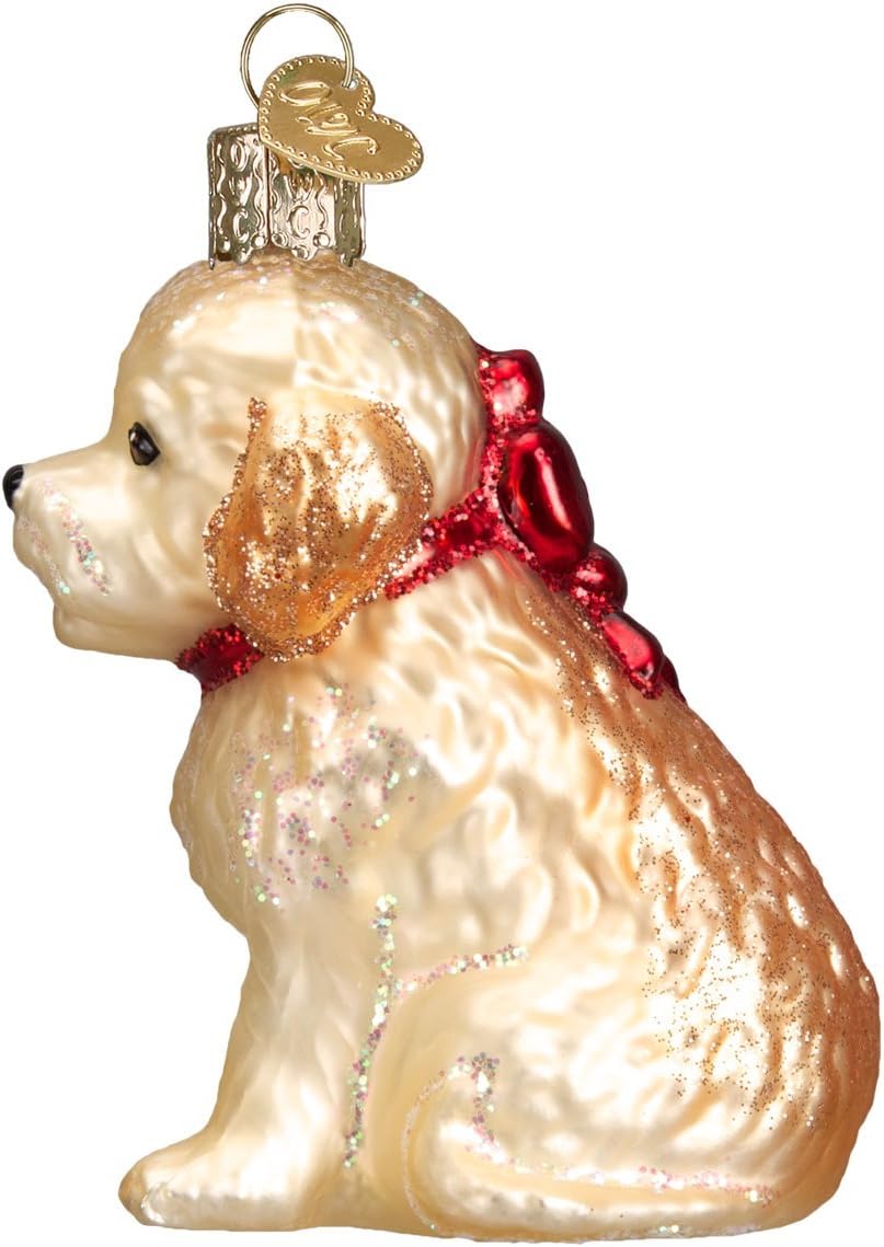 Old World Christmas Black Labrador Dog Collection Glass Blown Ornaments for Christmas Tree 3.75 x 1.5 - Homesidy.com