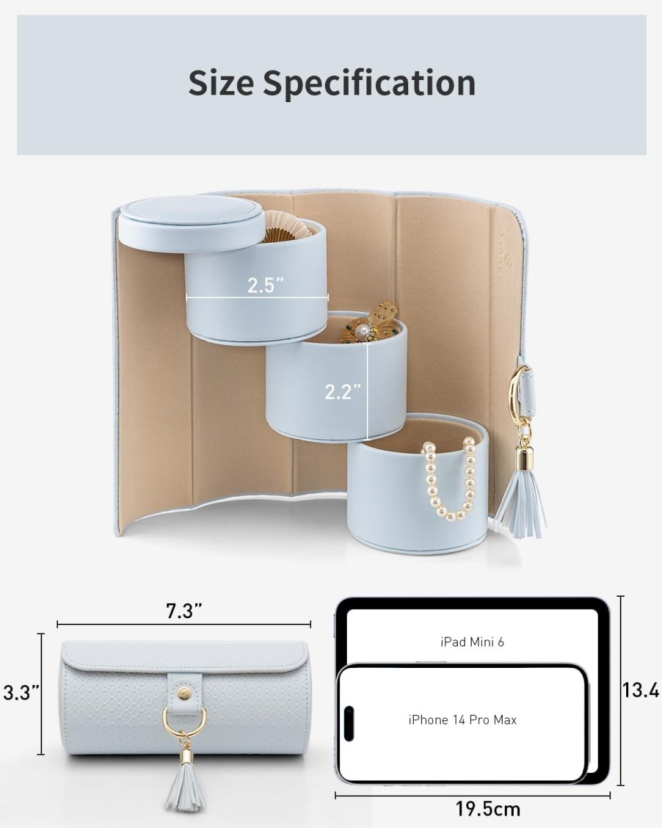 Vlando Travel Jewelry Case for Women, Travel Essential, Travel Must Haves Jewelry Travel Organizer for Girls, Christmas Gifts for Travelers Couples Mom Friends - Black - Homesidy.com