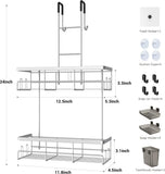 Aitatty Over the Door Shower Caddy Hanging: Black Rustproof Shower Organizer over the Door - No Drilling Bathroom Rack for Inside - Homesidy.com