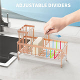 Cisily Black Sponge Holder for Kitchen Sink, Sink Caddy Organizer with High Brush Holder, Kitchen Countertop Organizers and Storage Essentials, Rustproof 304 Stainless Steel, Soap Dispenser Organize - Homesidy.com