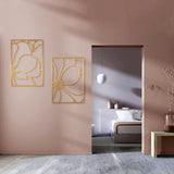 Glamativity 4 Pack Gold Wall Art Decor, Minimalist Single Line Real Metal Wall Art, Womans Body Shape Abstract Wall Art (Gold Classic Style, 17 x 11.8) - Homesidy.com