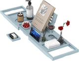 Premium Bathtub Tray Caddy, Expandable Bath Tray, Unique House Warming Gifts, New Home, Anniversary and Wedding Gifts for Couple, Bridal Shower Gift for Women - Homesidy.com