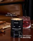 M&amp;SENSE Scented Candle, Tobacco Vanilla Medium Jar Candle Gifts for Men, 70 Hours Slow Burning Natural Soy Candles 11.3oz, Stress Relief Aromatherapy Candles Home Decor, Valentines Day Gifts for Him - Homesidy.com