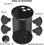 Rotating Makeup Organizer, DIY 8 Adjustable Layers Spinning Skincare Organizer, Cosmetic Display Case with Brush Holder Perfume Tray, Multi - Function Storage Carousel for Vanity Bathroom Countertop - Homesidy.com
